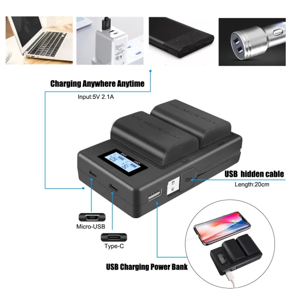 LCD Dual USB Battery Charger - Image 4