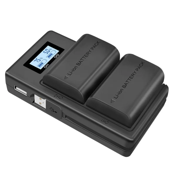 LCD Dual USB Battery Charger