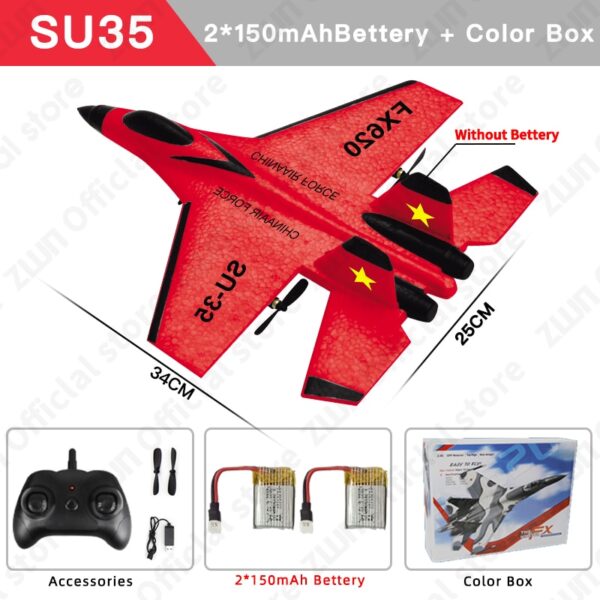 SU35 LED RC Plane, 2.4G EPP Foam Glider - Image 21