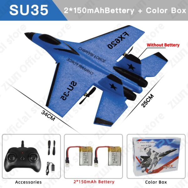 SU35 LED RC Plane, 2.4G EPP Foam Glider - Image 14