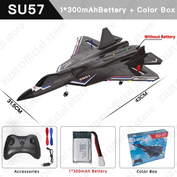 SU35 LED RC Plane, 2.4G EPP Foam Glider - Image 20