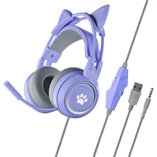 Purple HiFi Stereo PC Headset