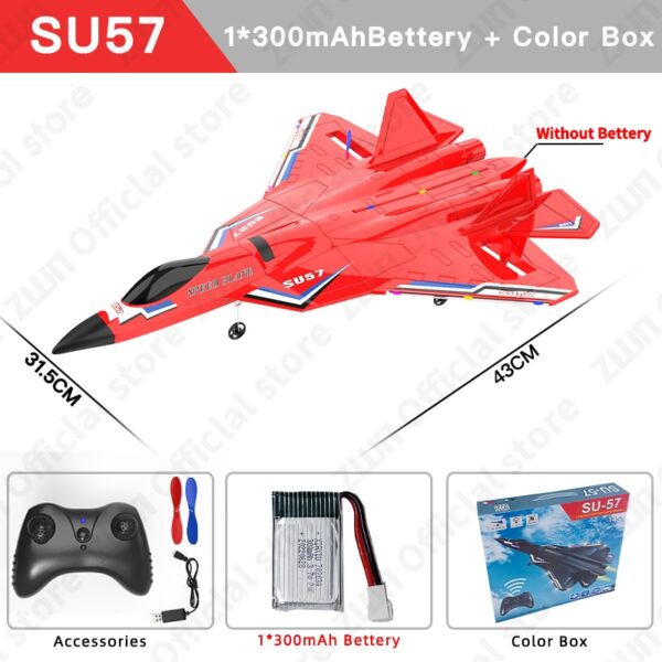 SU35 LED RC Plane, 2.4G EPP Foam Glider - Image 17