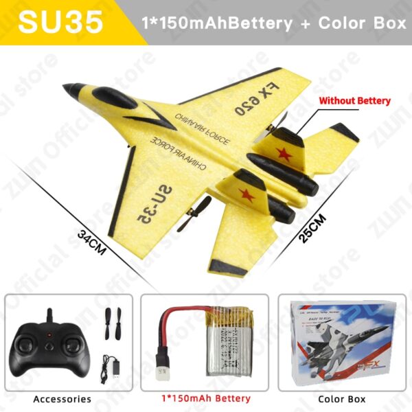 SU35 LED RC Plane, 2.4G EPP Foam Glider - Image 5
