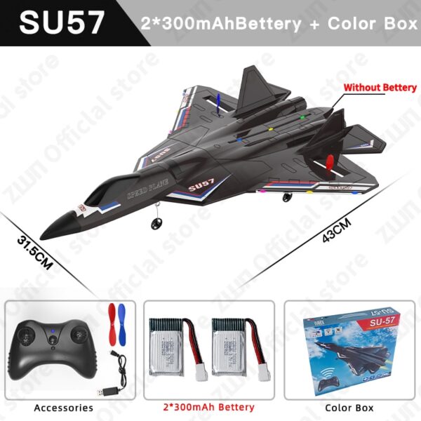 SU35 LED RC Plane, 2.4G EPP Foam Glider - Image 6