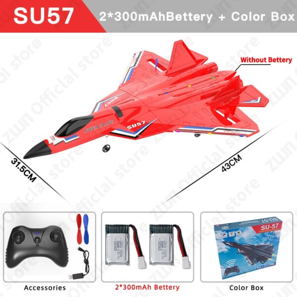 SU35 LED RC Plane, 2.4G EPP Foam Glider - Image 9