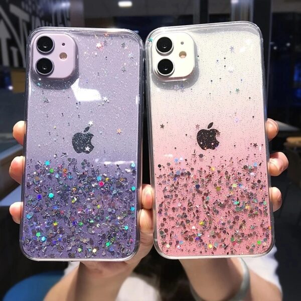 RainbowSparkle Sequins Phone Case for iPhone 7-14 Pro Max